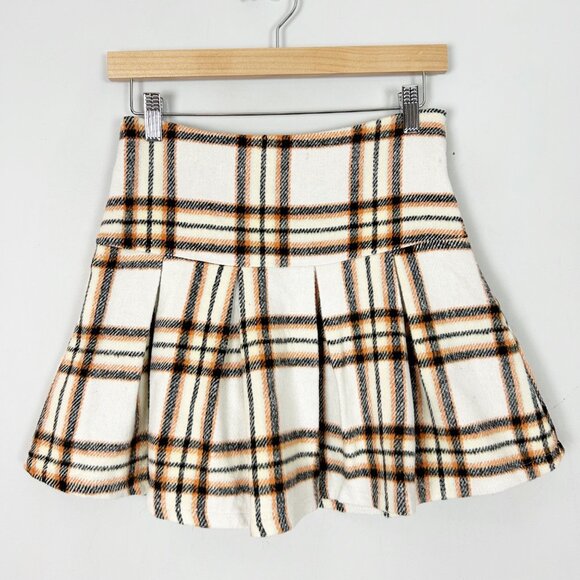 NEW Plaid Flannel Pleated Skirt Y2K Style Academia School Girl Size Small Women' - Picture 1 of 3
